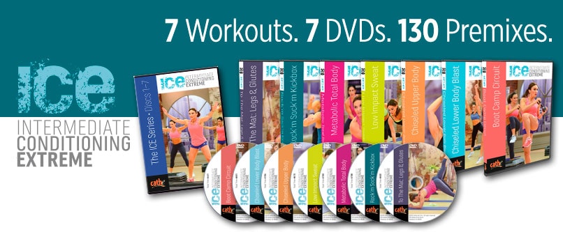 Cathe Friedrich intermediate Exercise DVDs. Low Impact workout DVDs for intermediate exercisers - bootcamp, metabolic, kickboxing, cardio, hiit, lower body and upper body workout DVDs