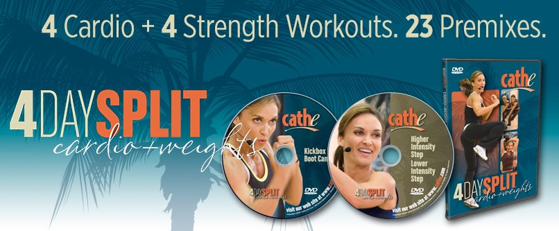 Cathe Friedrich 4 Day Split workout DVD series for women & men
