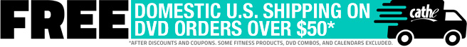 Free Worldwide Shipping on All Cathe Exercise DVDs when your order totals over $50