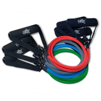 4 Cathe Resistance Tubes With Handles (Multipack)