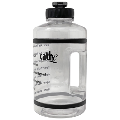 Cathe Half Gallon Motivational Water Bottle with Insulated Carry Sleeve